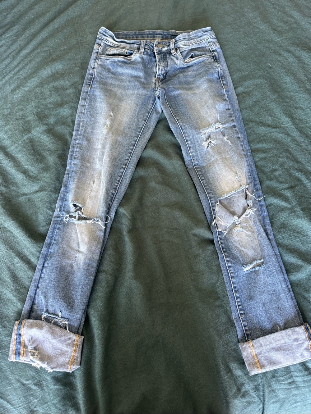 Blank NYC LowRise Light Blue Distressed Boyfriend Jeans